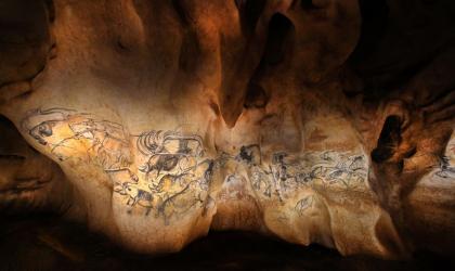 Patrick-Aventurier - Le panneau des Lions - grotte Chauvet 2 - Ardèche
